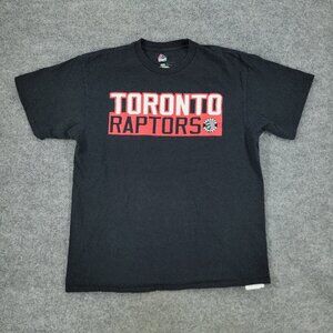 Toronto Raptors Shirt Men's Large Black NBA Basketball Serge Ibaka Short Sleeve